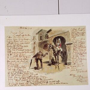 C.M. Russell Western Illustration Art Print OS Tan